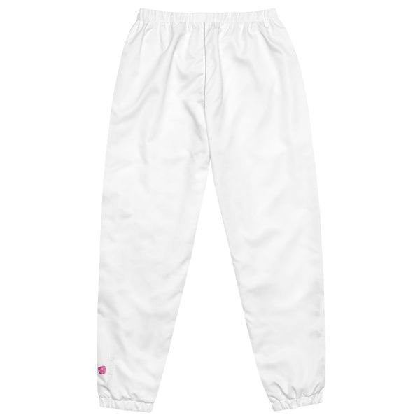 White Unisex track pants, Solid Color Adult Pants