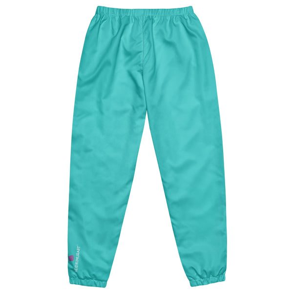 Light Blue Unisex Track Pants, Solid Color Best Unisex Running Athletic Jogger Track Trouser Sweatpants Pants For Men and Women - Made in USA/EU/MX (US Size: XS-3XL)