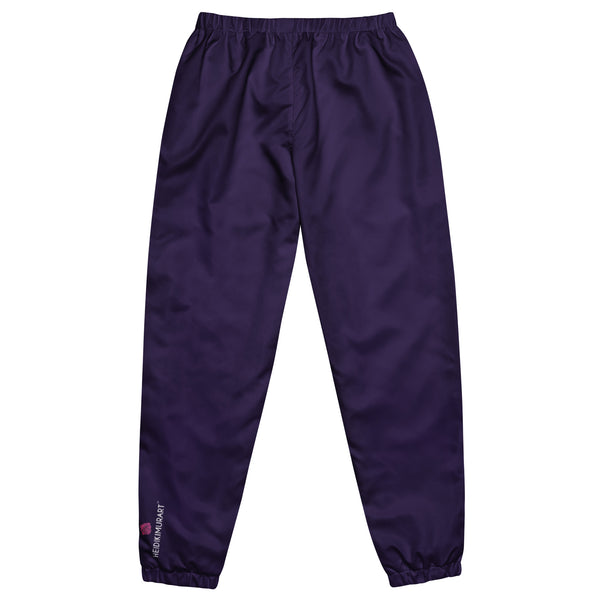 Dark Purple Best Track Pants, Solid Color Unisex track pants