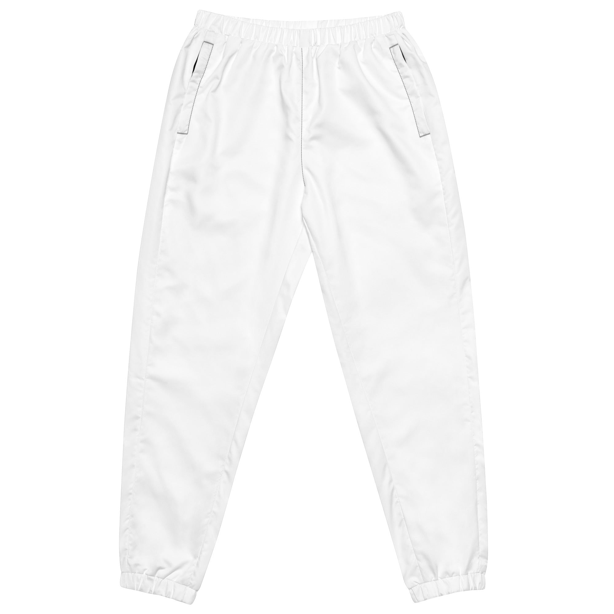 White Unisex track pants, Solid Color Adult Pants