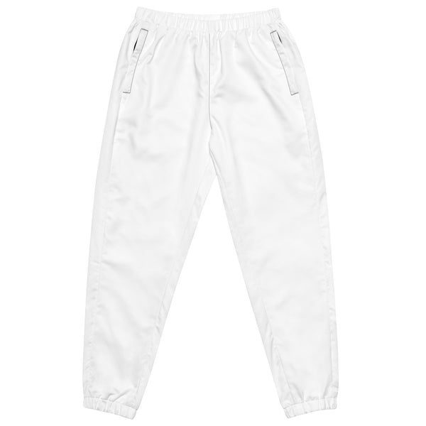 White Unisex track pants, Solid Color Adult Pants