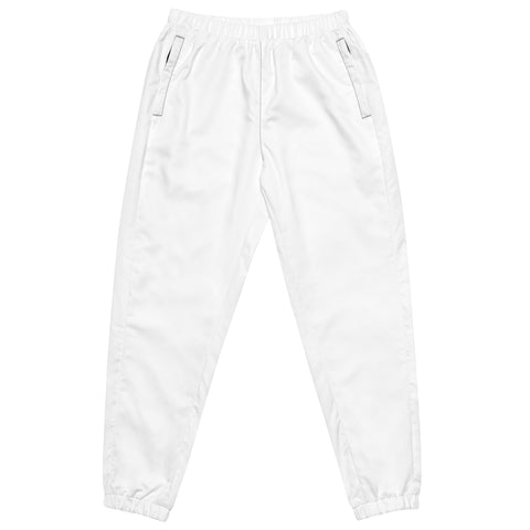 White Unisex track pants, Solid Color Adult Pants