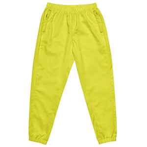 Bright Yellow Unisex track pants, Solid Color Pants