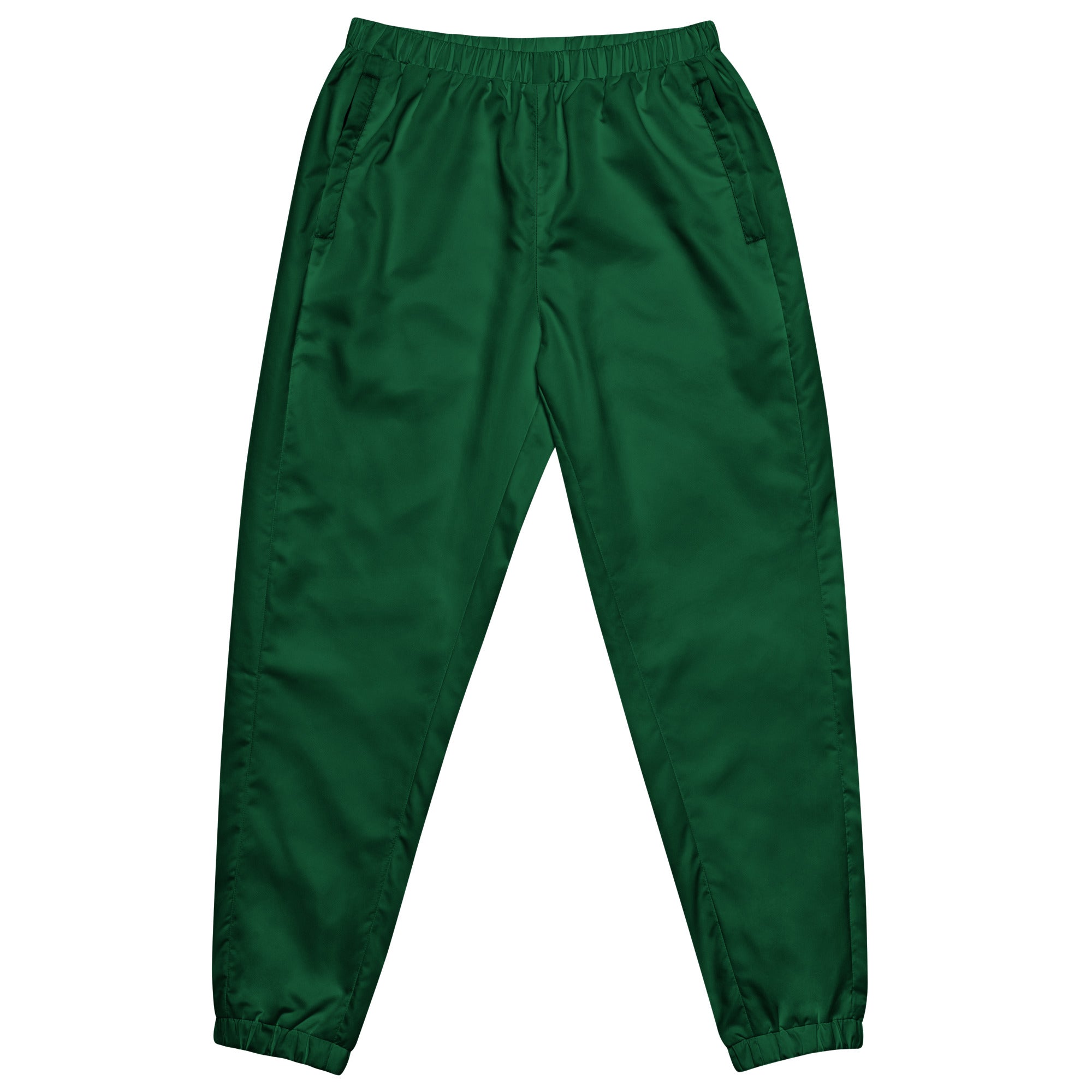 Dark Green Unisex track pants, Solid Color Adult Pants