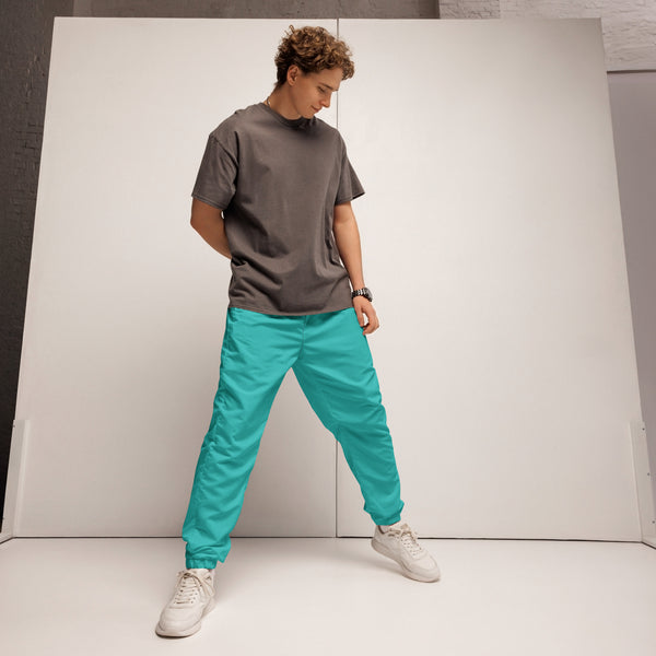 Light Blue Unisex Track Pants, Solid Color Modern Luxury Best Breathable Casual Unisex Running Athletic Jogger Track Trouser Sweatpants Pants For Men and Women - Made in USA/EU/MX (US Size: XS-3XL) Track Pants For Men or Women, Best Mens Sweatpants, Women or Men Running Pants
