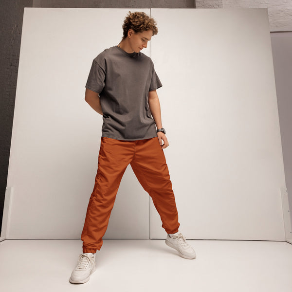 Orange Unisex Track Pants, Solid Color Modern Luxury Best Breathable Casual Unisex Running Athletic Jogger Track Trouser Sweatpants Pants For Men and Women - Made in USA/EU/MX (US Size: XS-3XL) Track Pants For Men or Women, Best Mens Sweatpants, Women or Men Running Pants&nbsp;&nbsp;