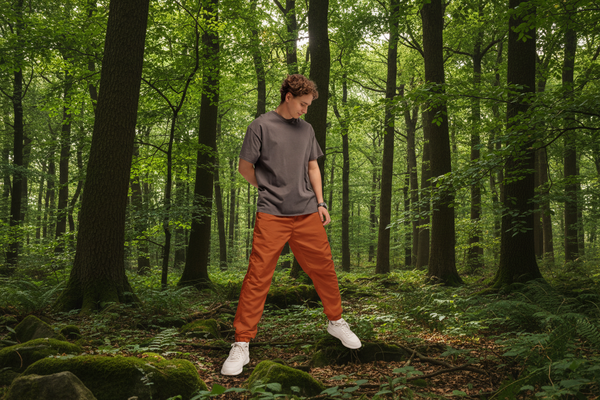 Orange Unisex Track Pants, Solid Color Best Unisex Running Athletic Jogger Track Trouser Sweatpants Pants For Men and Women - Made in USA/EU/MX (US Size: XS-3XL)