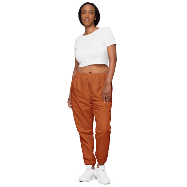 Orange Unisex Track Pants, Solid Color Best Unisex Running Athletic Jogger Track Trouser Sweatpants Pants For Men and Women - Made in USA/EU/MX (US Size: XS-3XL)