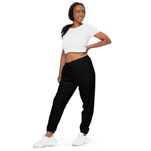 Black Unisex track pants, Solid Color Track Pants