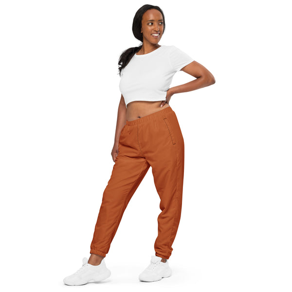 Orange Unisex Track Pants, Solid Color Best Unisex Running Athletic Jogger Track Trouser Sweatpants Pants For Men and Women - Made in USA/EU/MX (US Size: XS-3XL)