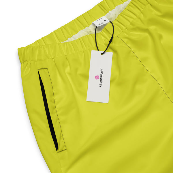 Bright Yellow Unisex track pants, Solid Color Pants