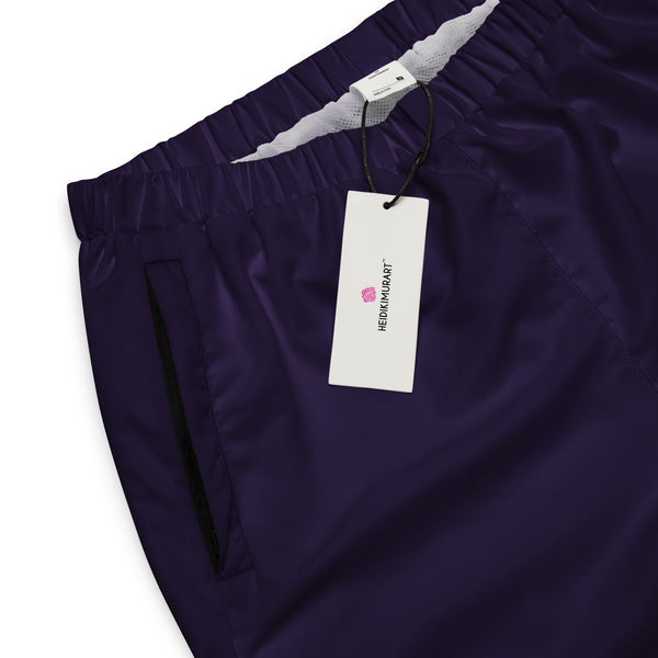 Dark Purple Best Track Pants, Solid Color Unisex track pants