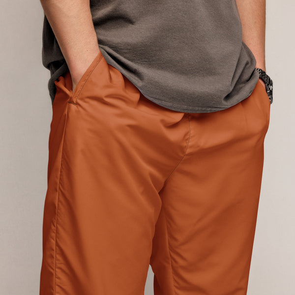 Orange Unisex Track Pants, Solid Color Modern Luxury Best Breathable Casual Unisex Running Athletic Jogger Track Trouser Sweatpants Pants For Men and Women - Made in USA/EU/MX (US Size: XS-3XL) Track Pants For Men or Women, Best Mens Sweatpants, Women or Men Running Pants&nbsp;&nbsp;