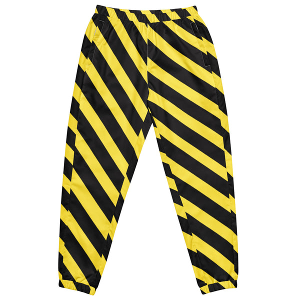 Yellow Black Striped Track Pants, Modern Luxury Best Breathable Casual Unisex Running Athletic Jogger Track Trouser Sweatpants Pants For Men and Women - Made in USA/EU/MX (US Size: XS-3XL) Track Pants For Men or Women, Best Mens Sweatpants, Women or Men Running Pants&nbsp;&nbsp;