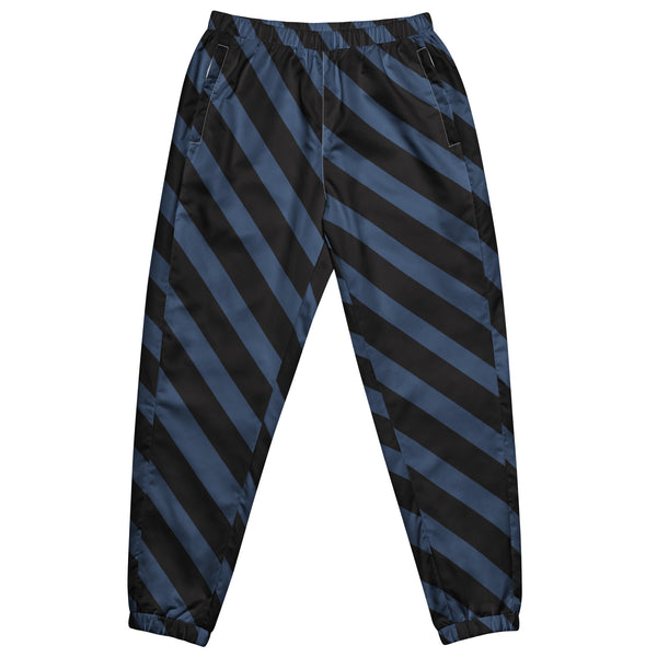 Blue Black Striped Track Pants, Modern Luxury Best Breathable Casual Unisex Running Athletic Jogger Track Trouser Sweatpants Pants For Men and Women - Made in USA/EU/MX Track Pants For Men or Women, Best Mens Sweatpants, Women or Men Running Pants&nbsp;&nbsp;