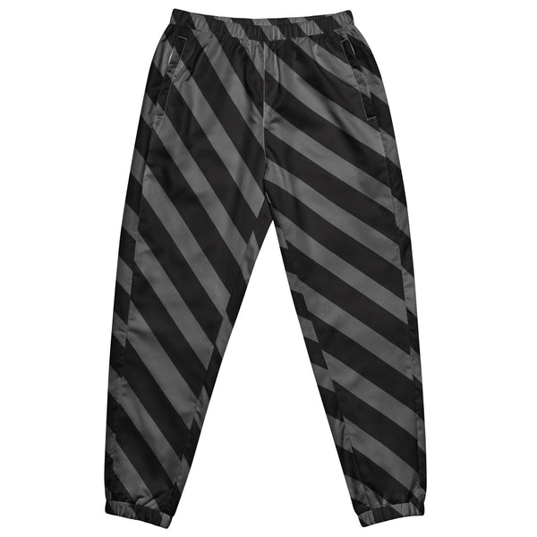Grey Black Striped Track Pants, Modern Luxury Best Breathable Casual Unisex Running Athletic Jogger Track Trouser Sweatpants Pants For Men and Women - Made in USA/EU/MX&nbsp;Track Pants For Men or Women, Best Mens Sweatpants, Women or Men Running Pants&nbsp;&nbsp;