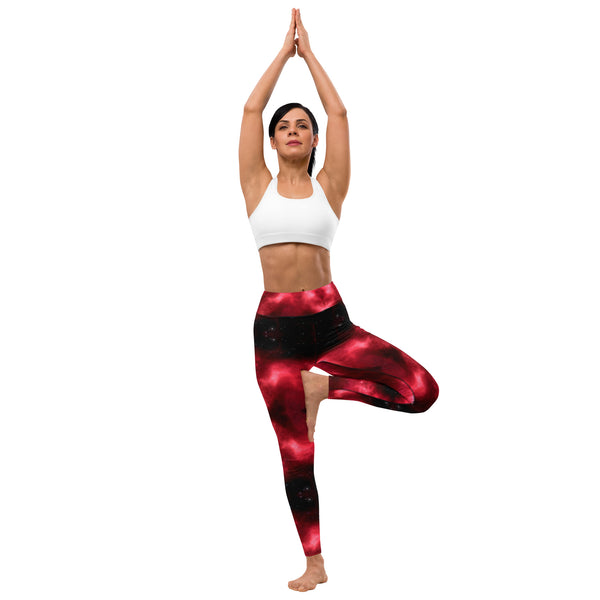 Red Lighting Yoga Leggings