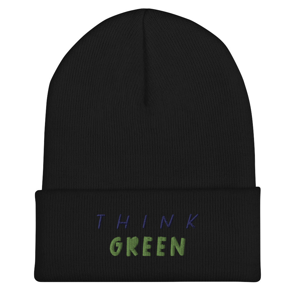 Think Green Cuffed Beanie