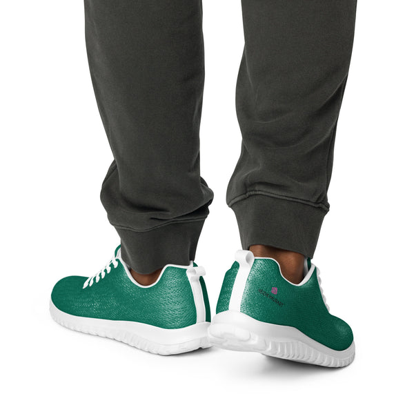 Green&nbsp;Solid Color Men's Sneakers, Solid Color Modern Breathable Lightweight Best Premium Designer Men’s Lace-up Low Top Sneakers, Modern Essential Classic Every Day Best Quality Fashionable Running Casual Canvas Breathable Comfortable Running Shoes With White Laces and Padded Tongues and Thick Outsoles (US Size: 5-13)