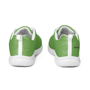Light Green Men’s Athletic Shoes, Solid Green Color Men's Sneakers, Solid Color Modern Breathable Lightweight Best Premium Designer Men’s Lace-up Low Top Sneakers, Modern Essential Classic Every Day Best Quality Fashionable Running Casual Breathable Comfortable Running Shoes With White Laces and Padded Tongues and Thick Outsoles (US Size: 5-13)