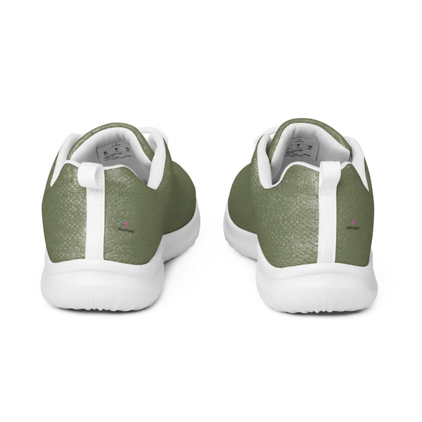 Green Pastel Men’s Athletic Shoes, Solid Green Color Men's Sneakers, Solid Color Modern Breathable Lightweight Best Premium Designer Men’s Lace-up Low Top Sneakers, Modern Essential Classic Every Day Best Quality Fashionable Running Casual Breathable Comfortable Running Shoes With White Laces and Padded Tongues and Thick Outsoles (US Size: 5-13)