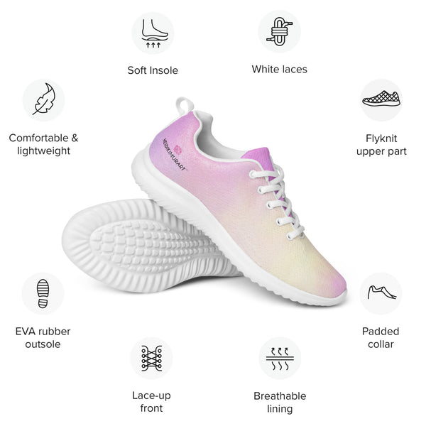 Pink Abstract Men's Kicks, Abstract&nbsp;Modern Breathable Lightweight Best Premium Designer Men’s Lace-up Low Top Sneakers, Modern Essential Classic Every Day Best Quality Fashionable Running Casual Canvas Breathable Comfortable Running Shoes With White Laces and Padded Tongues and Thick Outsoles (US Size: 5-13)
