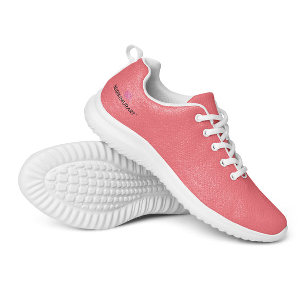 Peach Pink Men's Kicks, Solid Color Modern Breathable Lightweight Men’s Athletic Shoes (US Size: 5-13)