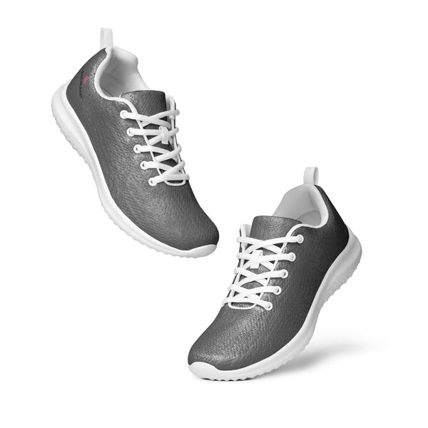 Grey Solid Color Men's Sneakers, Solid Color Modern Breathable Lightweight Best Premium Designer Men’s Lace-up Low Top Sneakers, Modern Essential Classic Every Day Best Quality Fashionable Running Casual Canvas Breathable Comfortable Running Shoes With White Laces and Padded Tongues and Thick Outsoles (US Size: 5-13)