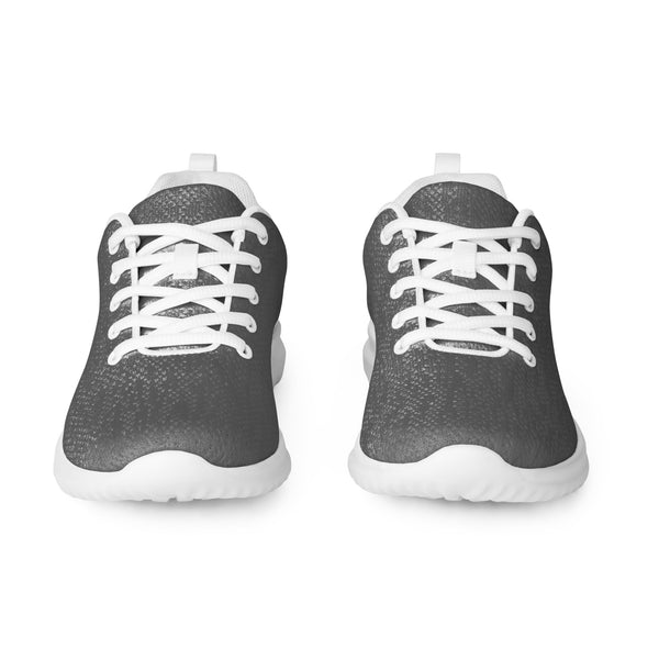 Grey Solid Color Men's Sneakers, Solid Color Modern Breathable Lightweight Men’s Athletic Shoes (US Size: 5-13)