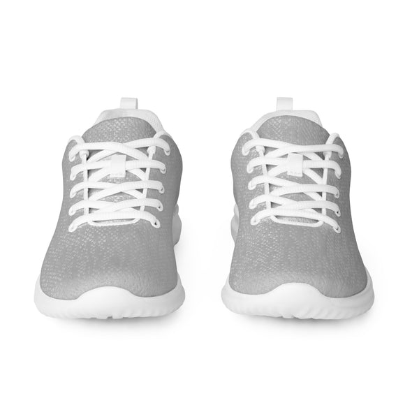Light Grey Men's Sneakers, Solid Color Modern Breathable Lightweight Men’s Athletic Shoes (US Size: 5-13)