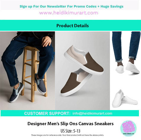 Black Slip Ons For Men, Solid Black Color Best Casual Breathable Men’s Slip-on Canvas Shoes (US Size: 5-13)
