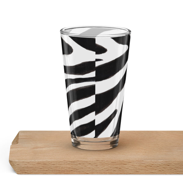 Zebra Print Shaker pint glass
