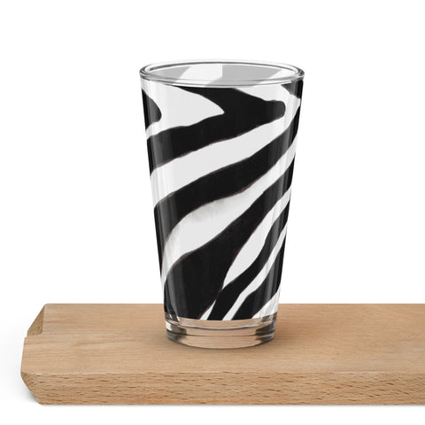 Zebra Print Shaker pint glass