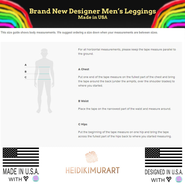 Black White Polka Dots Meggings, Best Men's Leggings Designer Running Tights- Made in USA/EU/MX