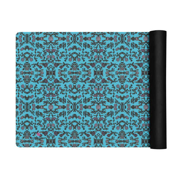 Blue Floral Yoga Mat