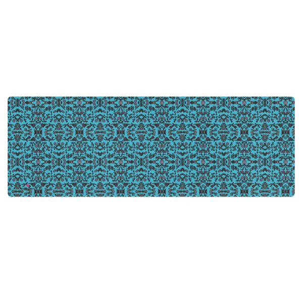 Blue Floral Yoga Mat