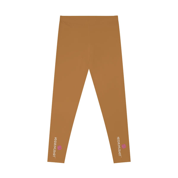 Light Brown Solid Color Tights, Brown Solid Color Designer Comfy Women's Fancy Dressy Cut &amp; Sew Casual Leggings - Made in USA (US Size: XS-2XL) Casual Leggings For Women For Sale, Fashion Leggings, Leggings Plus Size, Mid-Waist Fit Tights&nbsp;