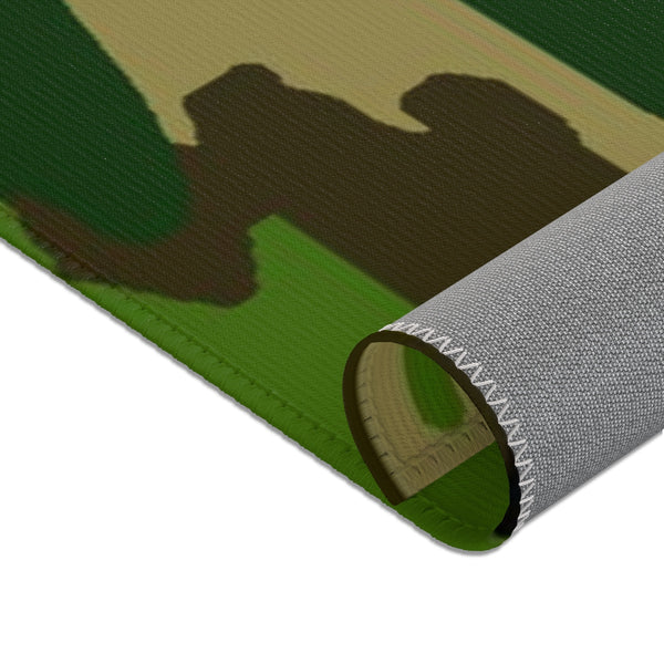 Green Camouflage Military Army Print Designer 24x36, 36x60, 48x72 inches Area Rugs - Printed in USA-Area Rug-Heidi Kimura Art LLC