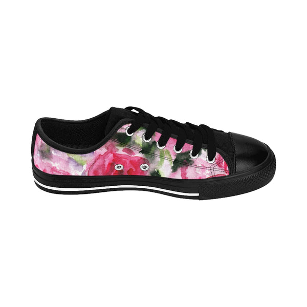 Future Rose Print Designer Women's Low Top Sneakers Running Shoes (US Size 6-12)-Women's Low Top Sneakers-Heidi Kimura Art LLC