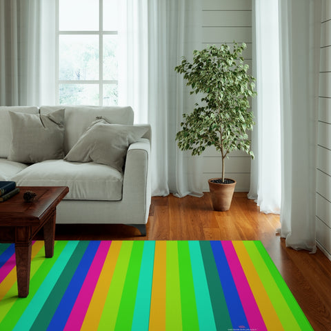 Rainbow Striped Dornier Rug