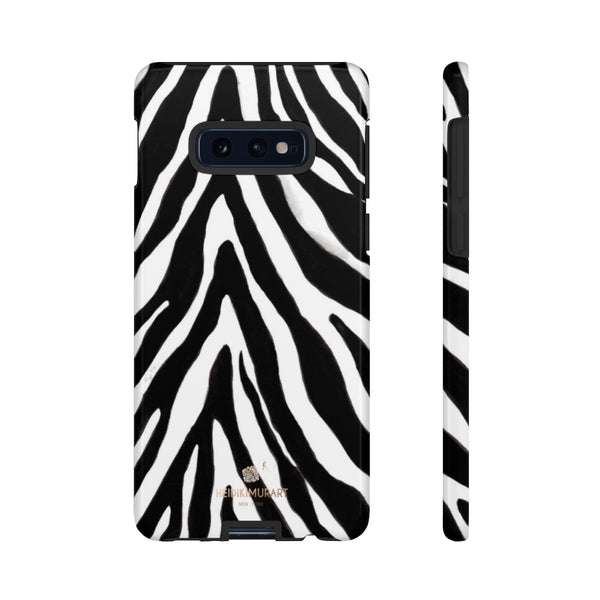 Zebra Stripe Phone Case, Animal Print Tough Designer Phone Case -Made in USA-Phone Case-Printify-Samsung Galaxy S10E-Glossy-Heidi Kimura Art LLC