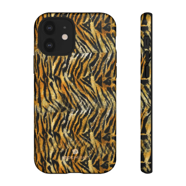 Tiger Striped Print Tough Cases, Designer Phone Case-Made in USA-Phone Case-Printify-iPhone 12-Glossy-Heidi Kimura Art LLC