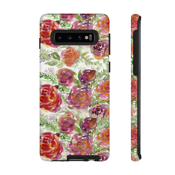 Pink Rose Floral Phone Case, Flower Print Tough Designer Phone Case -Made in USA-Phone Case-Printify-Samsung Galaxy S10-Matte-Heidi Kimura Art LLC