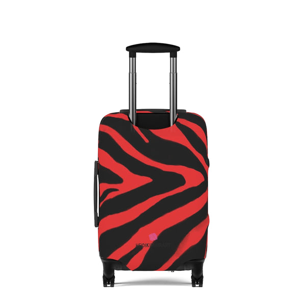 Red Zebra Print Luggage Cover