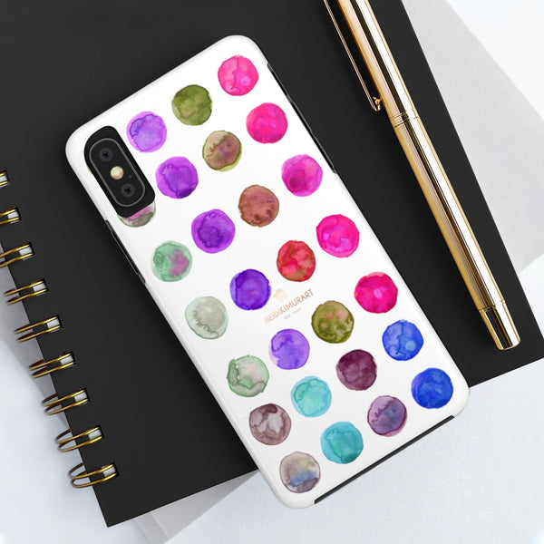 Polka Dots Print Designer Case Mate Tough Phone Cases- Made in USA - Heidikimurart Limited 