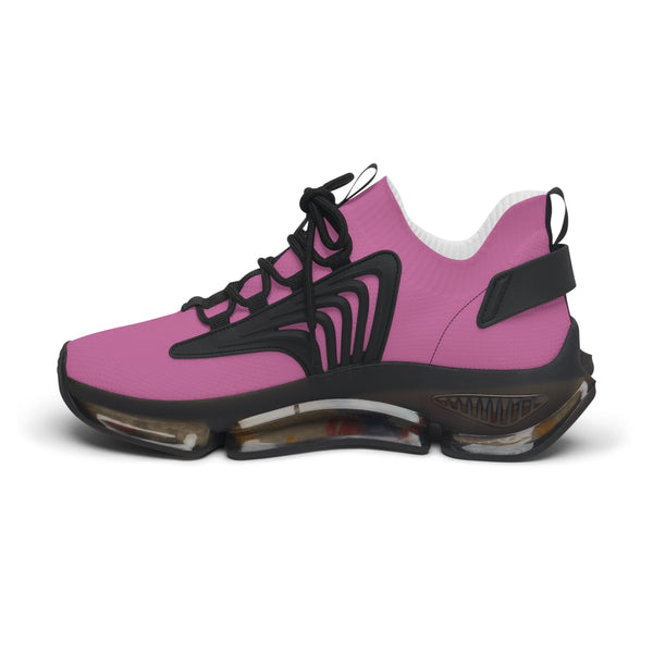 Women's Light Pink Mesh Sneakers, Solid Light Pink Color Mesh Sneakers For Women (US Size: 5.5-12)