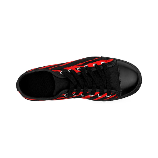 Red Zebra Print Women's Sneakers