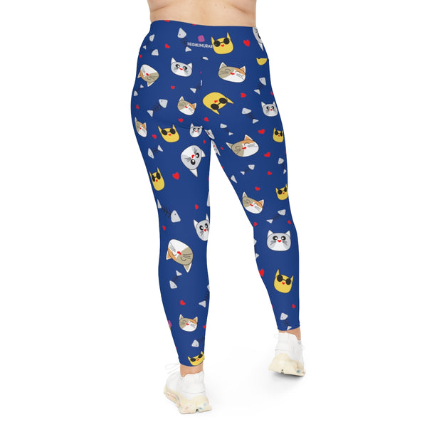 Blue Cat Lover's Tights, Best Women's Plus Size Leggings