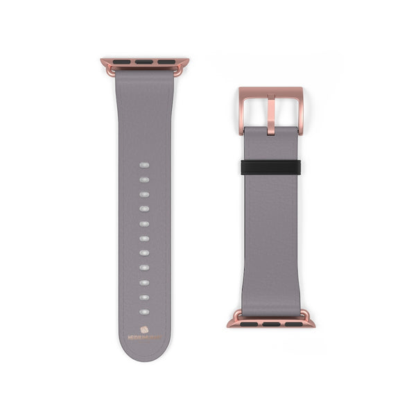 Gray Solid Color 38mm/42mm Watch Band Strap For Apple Watches- Made in USA-Watch Band-38 mm-Rose Gold Matte-Heidi Kimura Art LLC