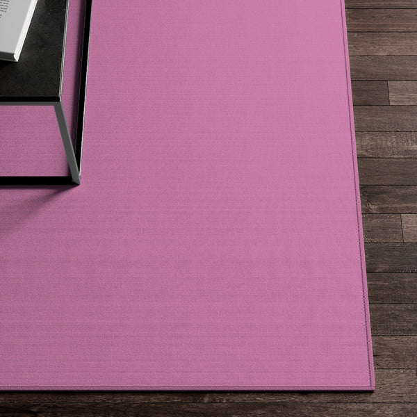 Light Pink Color Dornier Rug, Solid Color Light Pink Modern Basics Essential Premium Best Designer Durable Woven Skid-Resistant Premium Polyester Indoor Carpet Area Rug - Printed in USA (Size: 20"x32"(1'-8"x2'-8"), 35"×63"(2'-11"x5'-3"), 63"×84"(5'-3"x7'-0"))